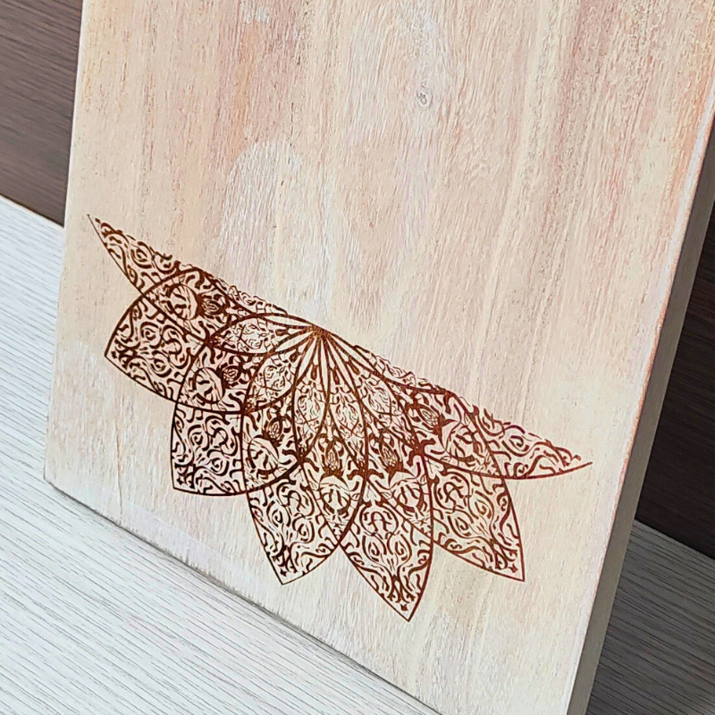 Wooden Serving Board - Half Mandala