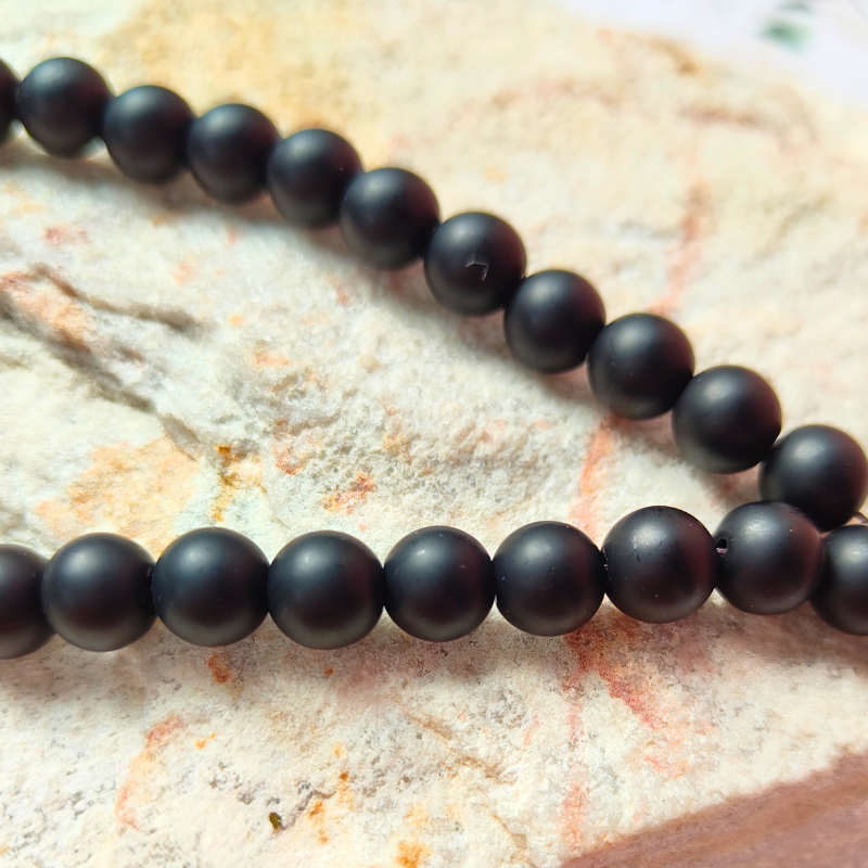 Tasbih Islamic prayer beads. 33 count, heavy prayer beads, solid black.