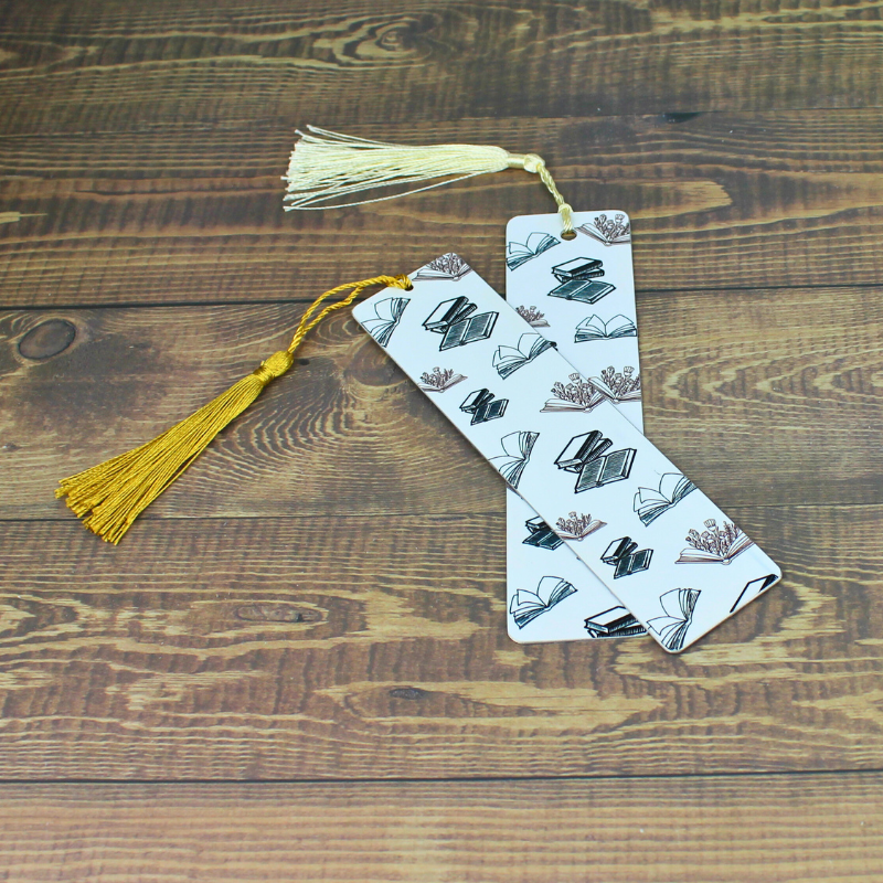 Metal Bookmark - Book Print