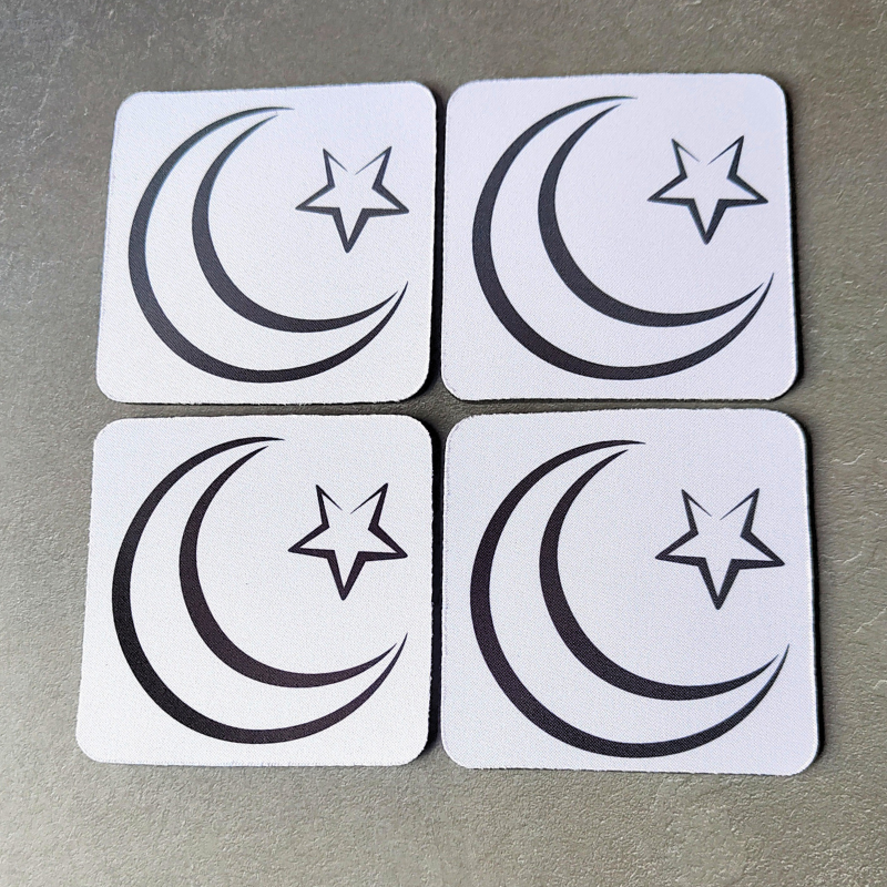 Square Coaster - Moon and Star