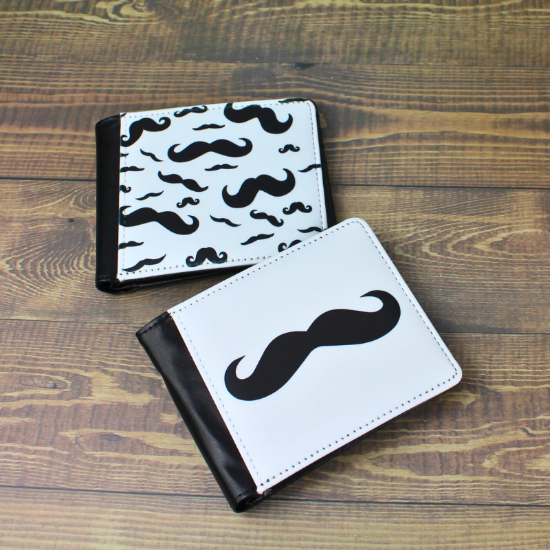 Men's Wallet - Moustache Print