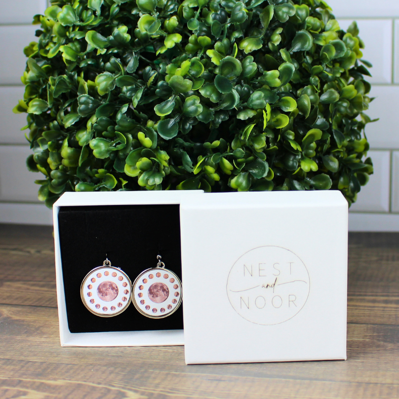 Round Earrings - Moon Phases
