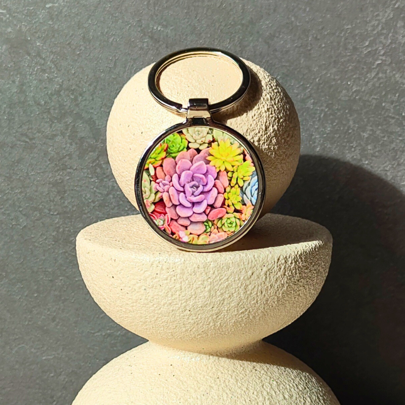 Succulents Keyring