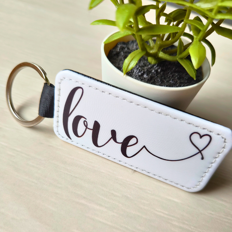 Love Print Keyring