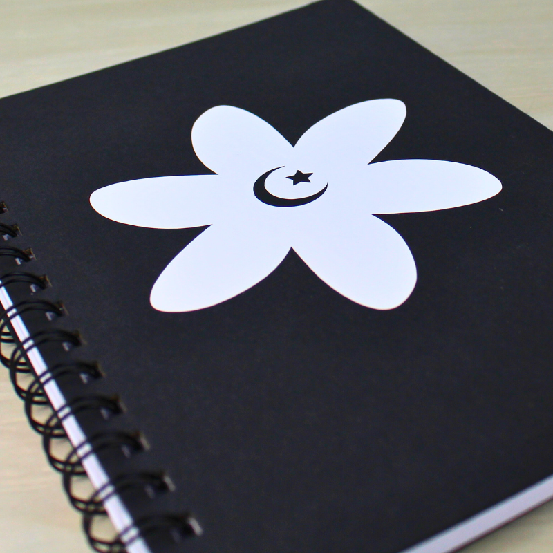 Notebook - Flower, Moon & Star