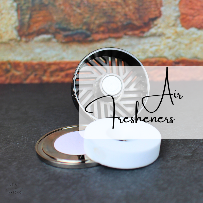 Reusable car air freshener with modern printed design