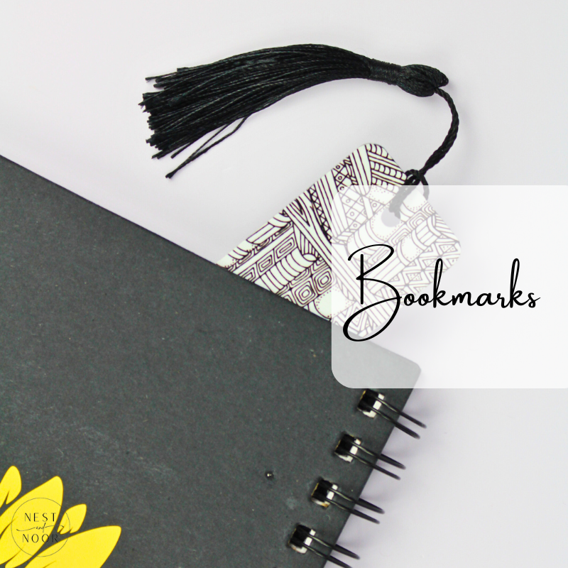 Printed bookmark with modern Islamic-inspired design