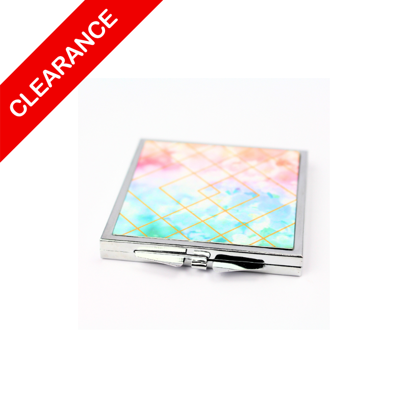 Compact Mirror - Geo Lines