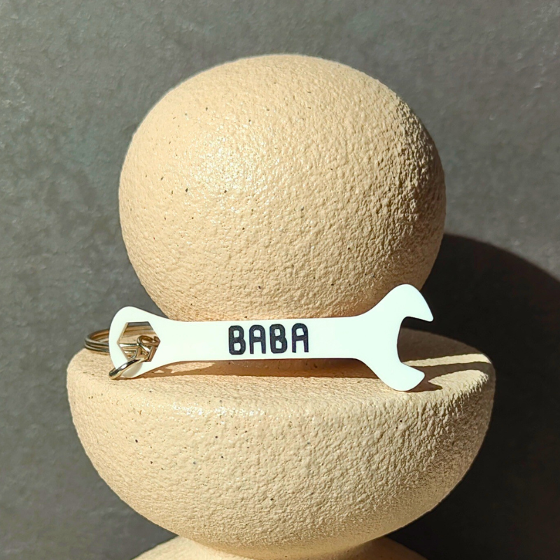 Keyrings for Baba | Baba Spanner Acrylic Keyring