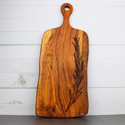 Rosemary Engraved Acacia Wooden Serving Board