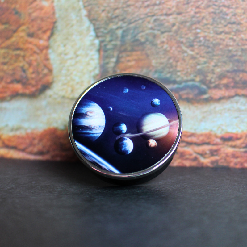 Sage scented car air freshener with planets / universe print.