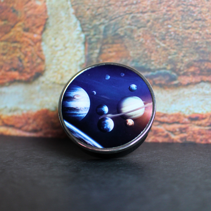 Sage scented car air freshener with planets / universe print.