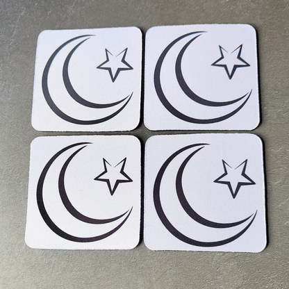 Square Coaster - Moon and Star