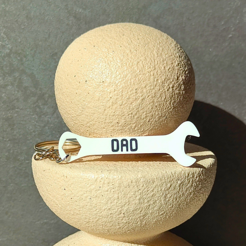 Novelty Spanner Dad Keyring