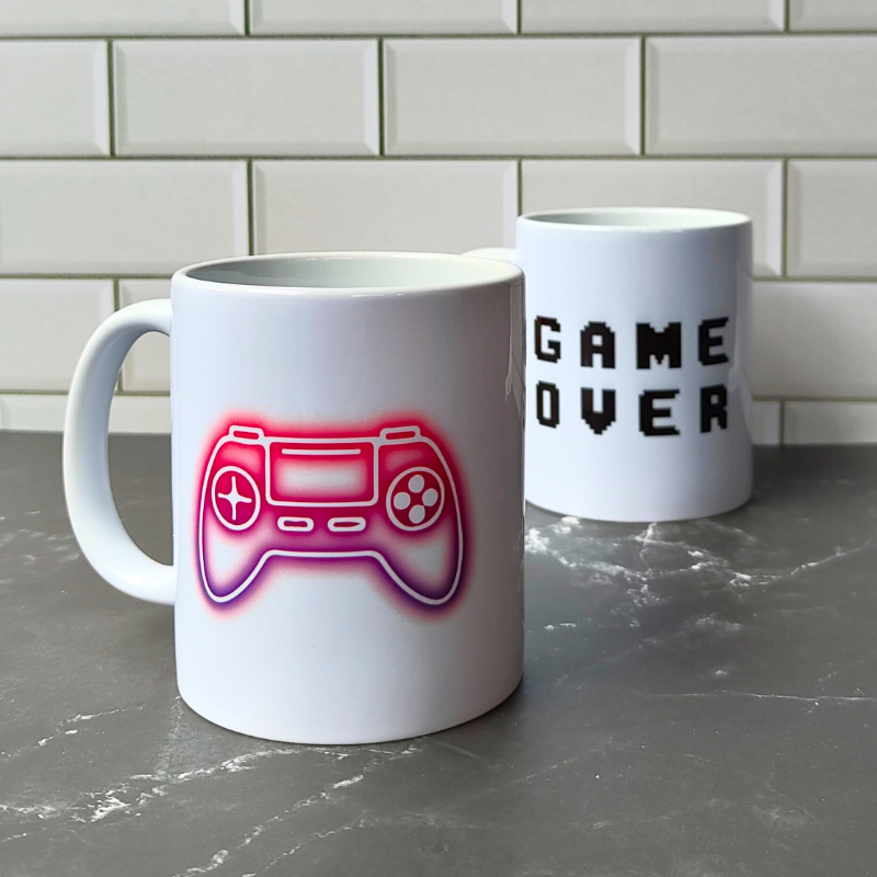 Gaming printed mugs for gamers. Made in Australia.