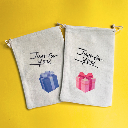 Just for you - reusable gift bag for him and her.