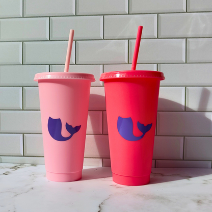 Starbucks cold cups for girls with cute mermaid design.