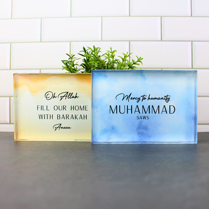 Cystal glass home decor blocks - Islamic decorative blocks.