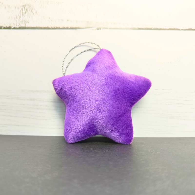 Soft purple star toy for kids or easy and cute Ramadan decoration.