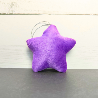 Soft purple star toy for kids or easy and cute Ramadan decoration.