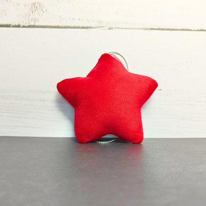 Super soft hanging plus star in stunning red.