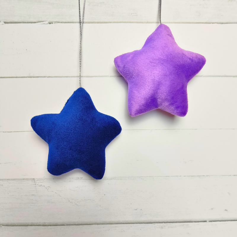 Hanging plush soft stars - easy Ramadan decoration or Eid decoration.
