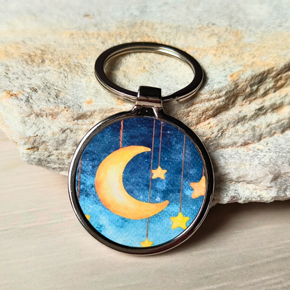 Islamic hanging crescent moon and star keyring - perfect for 
Ramadan!