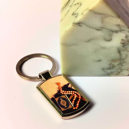 Silver look finish Islamic tasbih keyring. Gifts for modern Muslims in Australia.