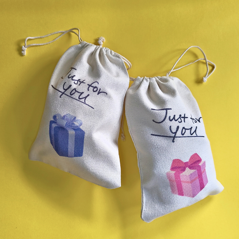 Just for you gift bags. Reusable gift bags, no wrapping required.