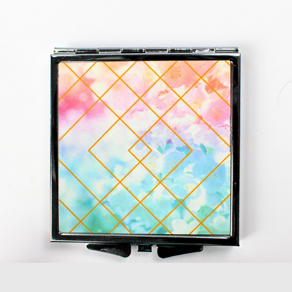 Compact Travel Mirror | Geometric Lines | Compact