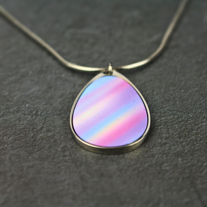 Teardrop Necklace - Pastel Rainbow