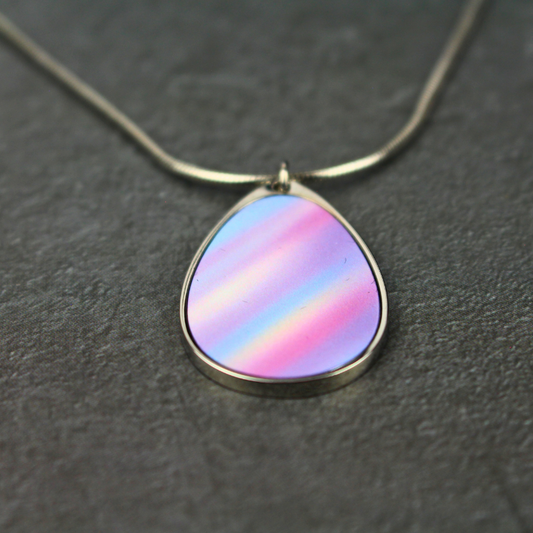 Teardrop Necklace - Pastel Rainbow