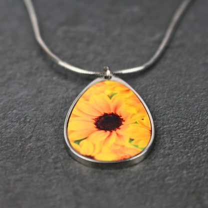 Teardrop Necklace - Sunflower