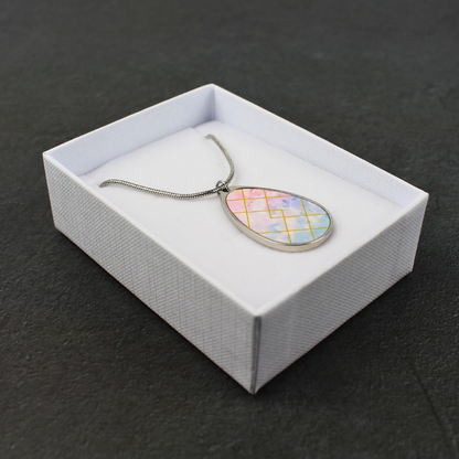Teardrop Necklace - Pastel Geo