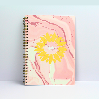 A5 Notebook | Pink Marble | Girly Notebook | Modern Notebook | Journal | Diary