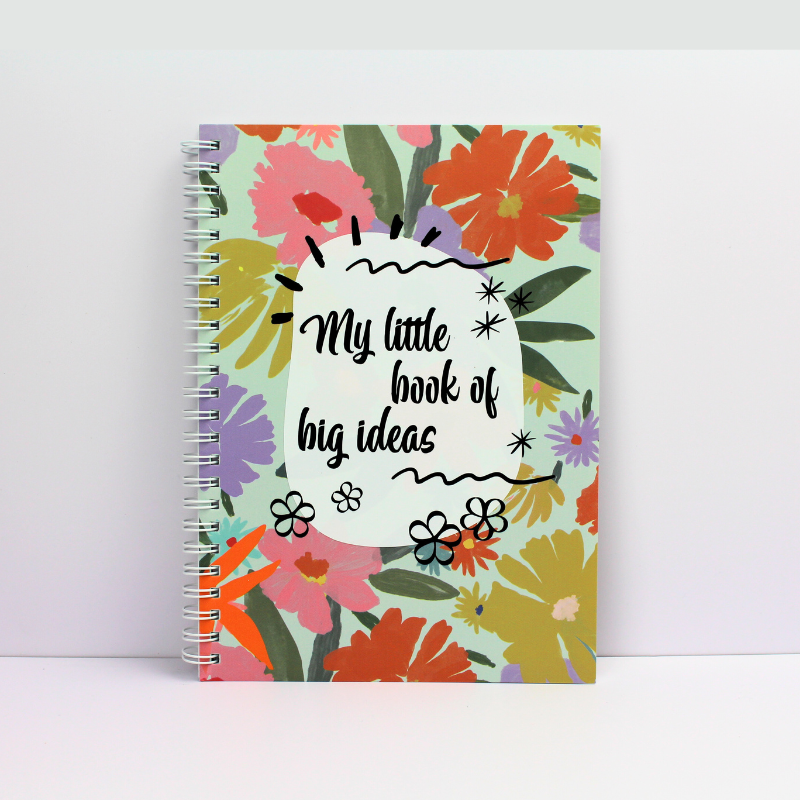 5 Notebook | Floral Notepad | Journal | Diary | My Little Book Of Big Ideas | Floral Print | Bullet Journal