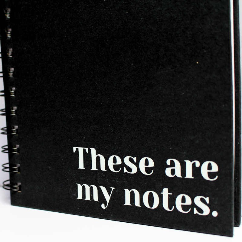 A5 Notebook | Kraft Black | Simple Notebook | Journal | Diary | These are my notes