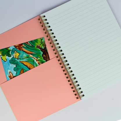 Notebook | Lined Journal | Spiral Notepad | Internal Pocket Notebook | A5