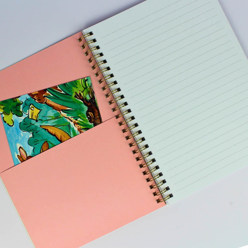 A5 lined notebook | notepad | front pocket notebook | notepad with pocket | pink journal