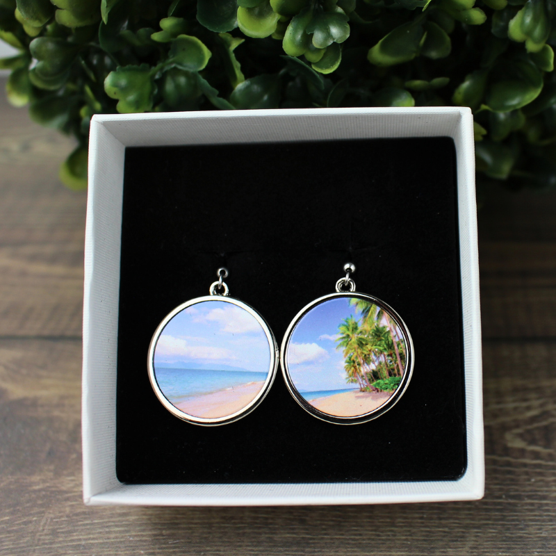 Round Earrings - Beach