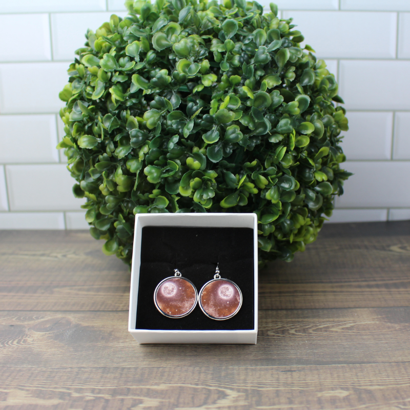 Round Earrings - Moon