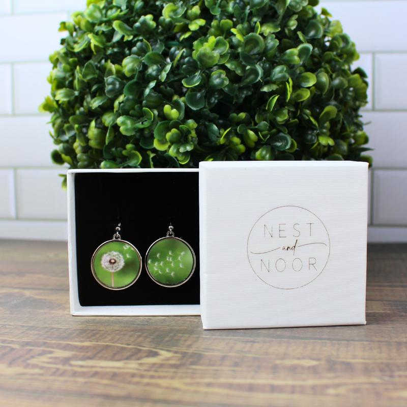 Round Earrings - Dandelion
