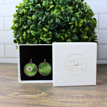 Round Earrings - Dandelion