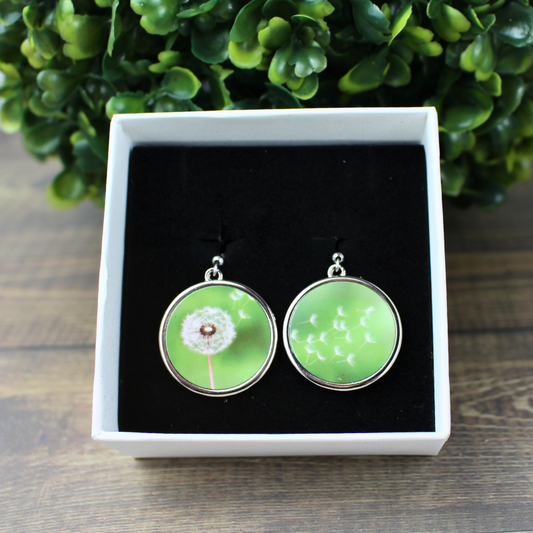 Round Earrings - Dandelion