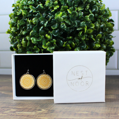 Round Earrings - Mandala