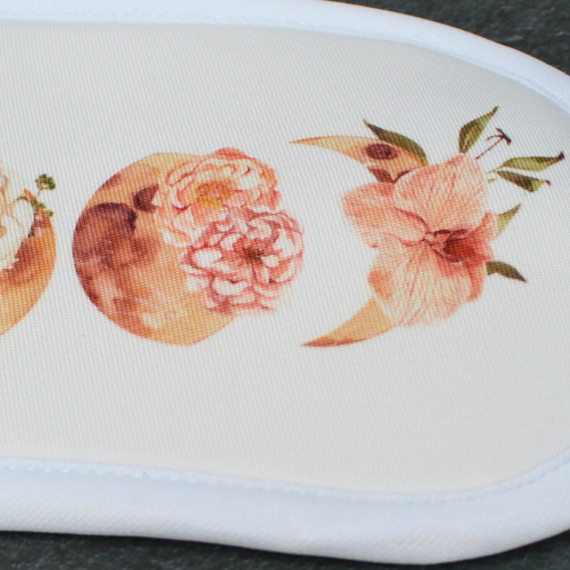 Flower moons printed travel sleeping eye mask.