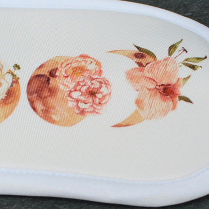 Flower moons printed travel sleeping eye mask.