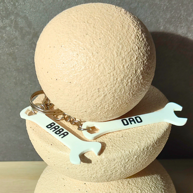 Baba Novelty Spanner Keyring | Dad Novelty Spanner Keyring