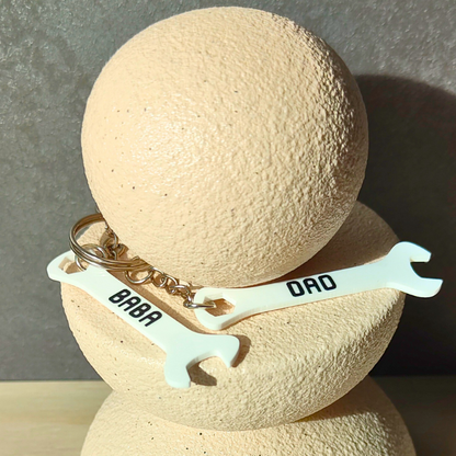 Baba Novelty Spanner Keyring | Dad Novelty Spanner Keyring