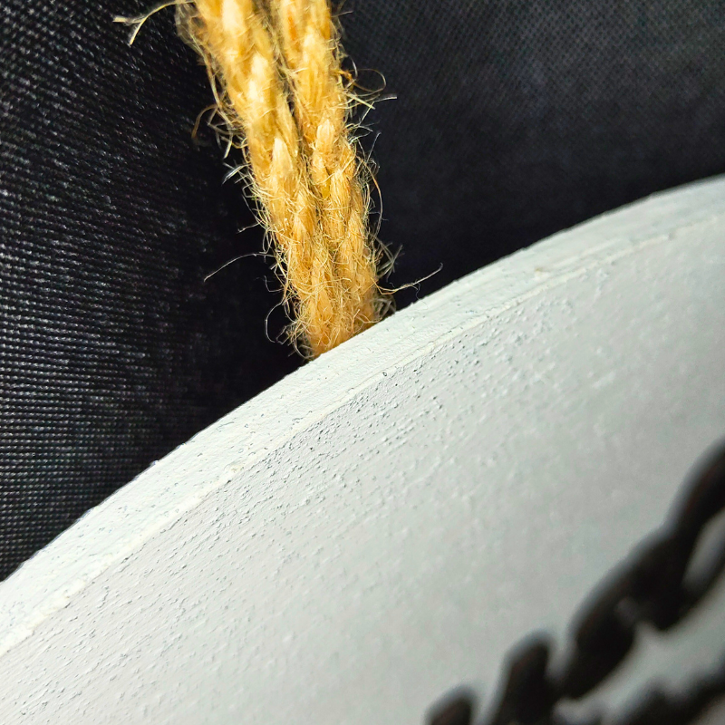 Stone finish round wooden sign with black mdf lettering. Islamic wooden decor sign made in Australia.